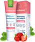 Wellnesse Kids Hydroxyapatite Toothpaste: Fluoride-Free, Natural Ingredients, Strawberry Flavor, Vegan & Cruelty-Free