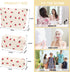 3 Pieces Large Capacity Checkered Makeup Bag, Canvas Travel Toiletry Organizer, Cute Pouch for Women
