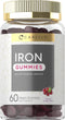 Carlyle Iron Gummies, 60 Vegan Gummies, Plus B-Complex Vitamins, Grape Flavor, Non-GMO, Gluten Free Supplement