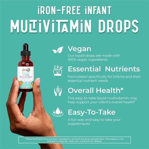 MaryRuth Organics Multivitamin & Multimineral for Infants | USDA Organic | Sugar Free | Liquid Vitamins for Babies 6-12