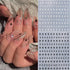 Star Nail Stickers for Nail Art 3D Glitter Starlight Self-Adhesive Decals 6 Pcs Laser Gold Silver Black White
