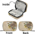Naanle 7 Vintage Sunflower Bee Pill Box Day Pill Case Travel Pill Organizer Bag with Zipper Portable Weekly Case