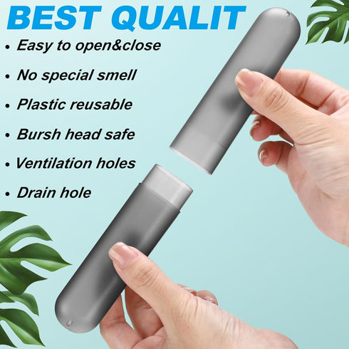 Sieral 90 Pack Travel Toothbrush Case Holder, Breathable Portable Storage for Home Outdoor Traveling, 8 x 1.2 Inch
