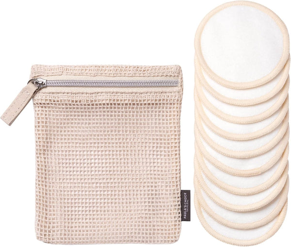 Paula's Choice Reusable Makeup Remover Pads, Eco-Friendly Cotton & Bamboo Rounds with Washable Bag, 10 Count