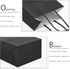 AZOWA Black Kraft Paper Gift Bags with Handles - 12 Pcs, 5 x 3.1 x 8.2 in