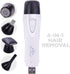Rechargeable Facial Hair Removal for Women, Painless Nose Ear Eyebrows Trimmer Remover (White, 4 in 1)
