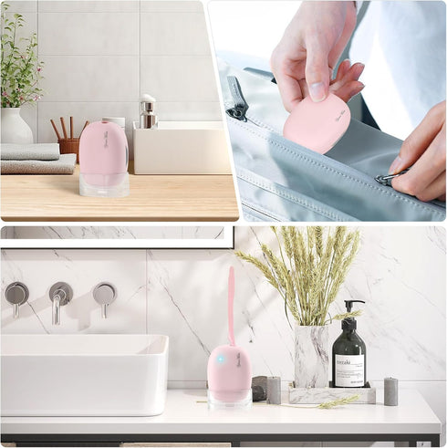 YourMate UVC Rechargeable Toothbrush Sanitizer Case, Travel Toothbrush Covers with Holder for Household and Business