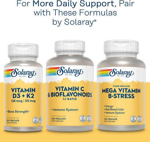 Solaray Calcium Magnesium Citrate 1:1 Ratio, Healthy Bones, Teeth, Muscle & Nervous System Support (30 Serv, 180