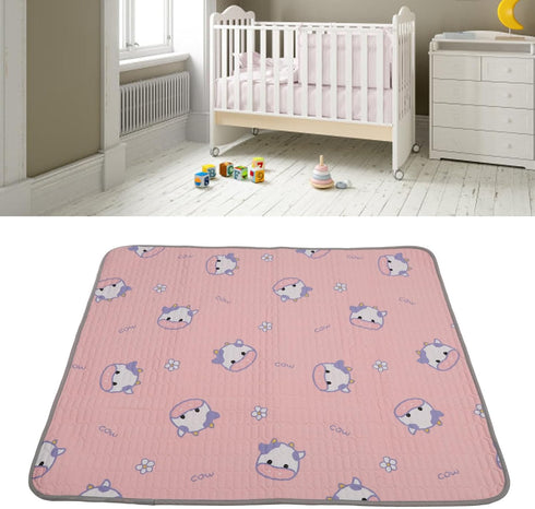 Hulex Supplies 39.4 47.2 Inches Urine Mat, Washable Absorbent Pee Pad with Cartoon Design, Reusable Menstrual
