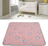 Hulex Supplies 39.4 47.2 Inches Urine Mat, Washable Absorbent Pee Pad with Cartoon Design, Reusable Menstrual