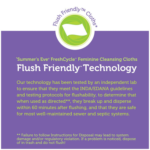 Summer's 24 Count Eve FreshCycle Cleansing Cloths | Reduces Period Odor |