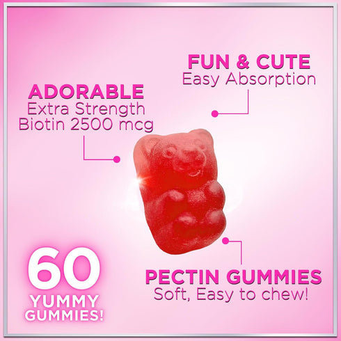 Collagen Peptides Gummies for Women & Men, Extra Strength Hydrolyzed Collagen Supplement for Hair, Skin & Nails