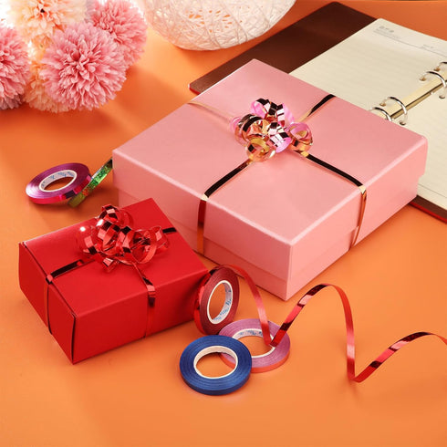 Shappy 15 Rolls Curling Ribbon, 1/5" Wide x 11 Yards Metallic Balloon String Roll for Gift Wrapping
