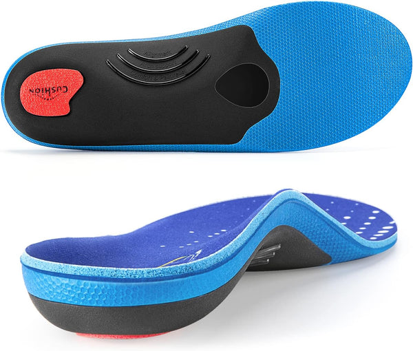 Heavy Duty Support Pain Relief Orthotics for 220+ lbs, Plantar Fasciitis High Arch Support Insoles for Men Women, Shock