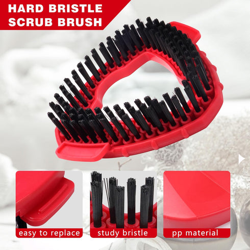 Wanry flourigems Kitchen(3 Scrub Brush Replacement Head for O CED, Spin Mop Scrubber Brush Head Replace with Base