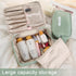 Queboom Travel Makeup Bag, Cosmetic Bag Toiletry Bag for Women and Men (Green-3pcs)