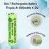 Lombaour 1.2v 300mAh Light(10 Packs) NIMH AAA Long Life Low Self Discharge Batteries,Triple A Rechargeable Pre-Charged