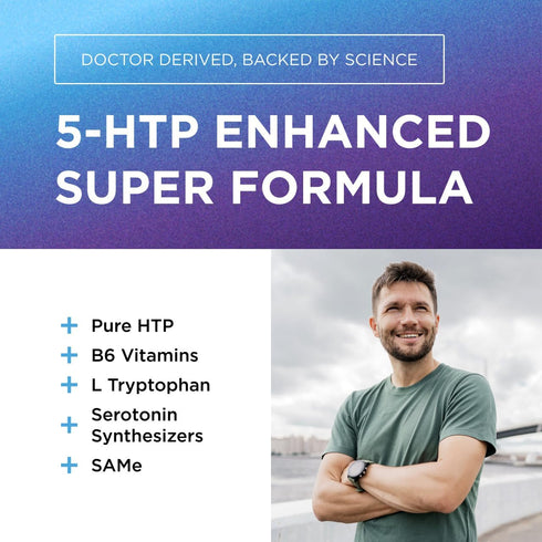 DR. EMIL NUTRITION 200 MG 5-HTP Plus with SAM-e - 60 Vegan Capsules, 30 Servings for Healthy Sleep and Wellbeing