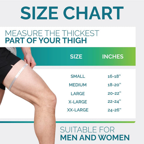 Thigh Compression Sleeve for Men & Women, Thigh Brace for Sciatica Pain Relief, Ideal for Running