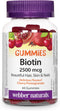 Webber Naturals Biotin Gummies, 2500 mcg, Cherry Pomegranate, 60 Gummies