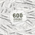 Dental Floss Picks Individually Wrapped, Travel Dental Floss, Unflavored Flossers, Disposable (600 Count)