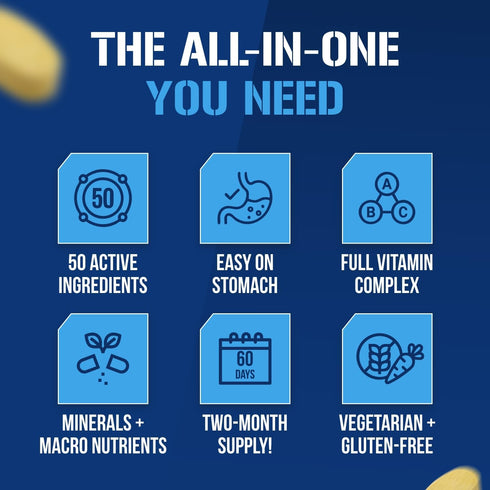 Immune EVL Advanced Daily Multivitamin - Men's Multivitamin with Essential Minerals Phytonutrient Complex and VitaMode