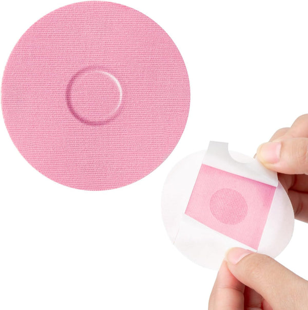 20 Packs Freestyle Libre 3 Covers, Adhesive Patches for Glucose Sensor Cover, Long Lasting for 10-14 Days (Pink)