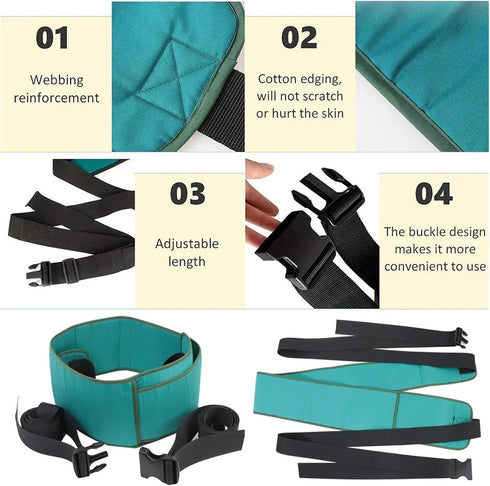 HHCCTEO Adjustable Anti-Fall Bed Safety Belt, Bed Safety Harness Adjustable Guardrail Belt Patient Safety and Comfort