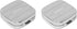 Set 2 3 Stephanie Imports Personal Pill Organizers, of Square-Shaped Pill Box with Mirror (Silver Etched Lines