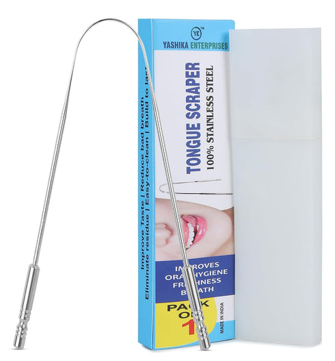YASHIKA ENTERPRISES Tongue Scraper with Case Easy to Use Tongue Scraper for