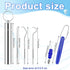 5 Pieces Dental Tools, Travel Dental Pick Metal Tooth Scraper, Professional Stainless Steel Teeth Cleaning Tools