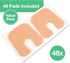ZenToes Callus Pads for Foot - Self-Stick Adhesive Felt, U-Shaped Design, Pain Relief Cushions for Calluses (48 Count)