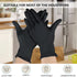 akgk 100 Pcs Disposable Black Nitrile Gloves, 4 Mil X-Large, Powder-Free Cleaning Gloves