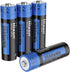 Hixon Rechargeable AA Batteries, 3500mWh (2330mAh), 1.5V Constant Output, 4 Counts Lithium AA Batteries