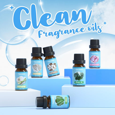 SALKING Clean Fragrance Oils, Premium Essential Oil for Diffuser, Scented Oil Gift Set for Soap Candle Making
