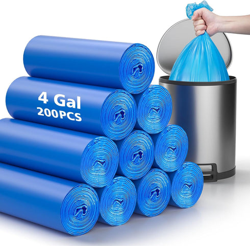 Compostable Trash Bags, 4 Gallon, 200 Packs, AYOTEE Biodegradable Small Garbage Bags, Unscented