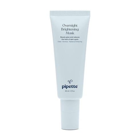 Pipette Overnight Brightening Exfoliating Mask, Vegan Face Exfoliator with Squalane & Hyaluronic Acid, 2 fl oz