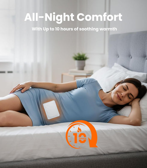 xinjue 10 Portable Menstrual Pain Relief Heat Patch, Adhesive Heat Patches for Period Cramps and Backache Relief