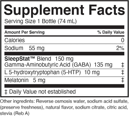 Dream Water Sleep Aid Supplement Drink, Melatonin 5mg, Snoozeberry, 4-Count