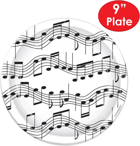 Musical Note Plates, 8/Pkg
