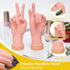 krofaue 2 Pack Right Hands Practice Nail Tips Art Trainer Tool, Flexible Bendable Movable Manicure Tool