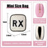 Personalized Small Canvas Cosmetic Bag, Cute Plaid Chenille Letter RX Drug Pouch with Zipper for Women and Girls