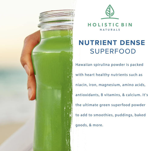 Blue Spirulina Powder, Organic Blue Green Algae Powder, 50 Grams, Supplements, Smoothies, & Baked Goods, Rich Source of