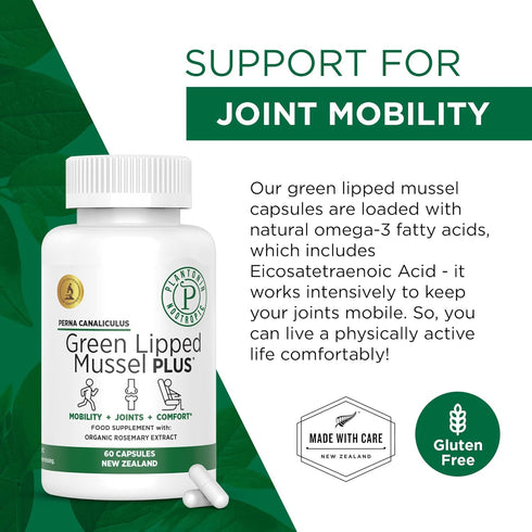 New Zealand Green Lipped Mussel for Humans - 19,000mg Serving - Dried Freeze Perna Canaliculus with Omega 3 - 60