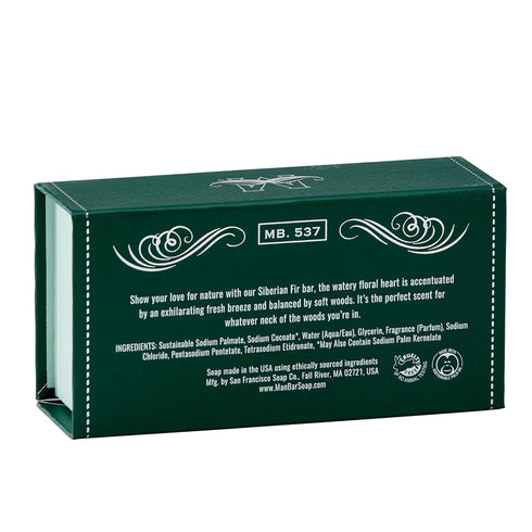 San Francisco Soap Company Siberian Fir Fragrance Man Bar, Hydrating, Made in the USA