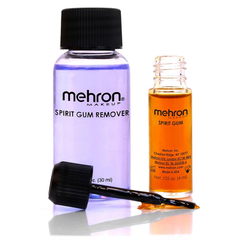 Mehron Makeup Spirit Gum & Remover Combo Kit - Professional Cosmetic Glue for Face, Skin, & Body
