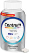 Centrum Minis Silver Multivitamin for Men 50 Plus, Non-GMO Supplement with Vitamin D3, B-Vitamins, Zinc, 280 Ct