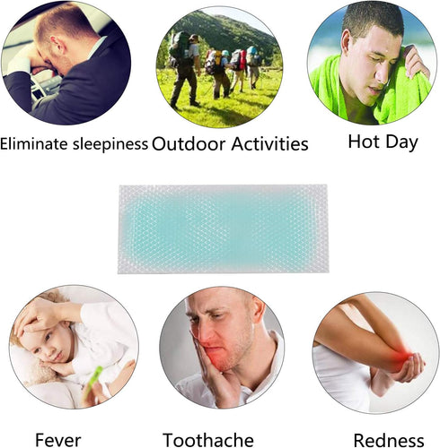 Fever Cooling Gel Patches, 20 Sheets, Cooling Forehead Strips for Dog Foot, Baby, Kids, Adults, Relieve Headache,