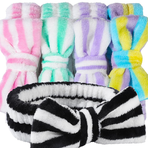 Teenitor Makeup Headband, Spa Headband for Girls, Fluffy Bow Headbands for Washing Face & Skincare