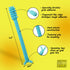 V3 Hard Plastic Denture Brush, Denture Gel Adhesive Remover, Oral Hygiene Product with Textured Grip and Rigid Bristles